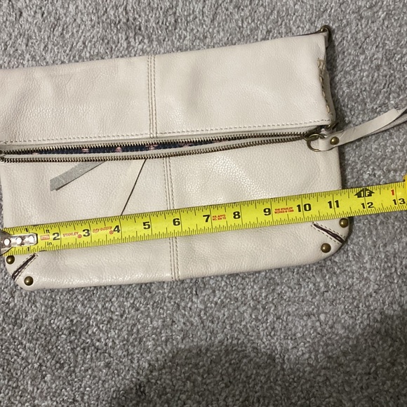 Lucky Brand // Cream Leather Clutch